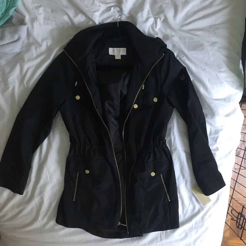 Small Michael Kors anorak rain jacket black